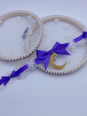 Choker Necklace with Moon Pendant