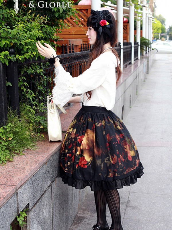 Flower-choosing Girl Normal Waist Skirt Flower-choosing Girl Normal Waist Skirt
