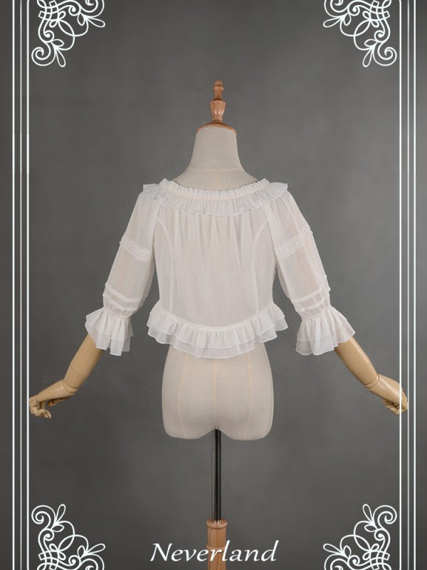 Chord Of Summer Wrinkled Silk Short Blouse Chord Of Summer Wrinkled Silk Short Blouse