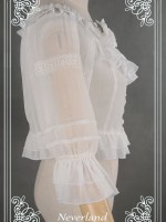 Chord Of Summer Wrinkled Silk Short Blouse Chord Of Summer Wrinkled Silk Short Blouse