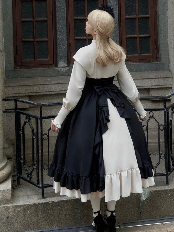 【Christine】~lolita dress~Rose embroidery Tight wait Large skirt~Onepiece