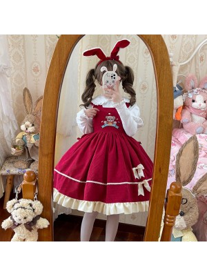 Christmas bear sweet and cute camisole dress