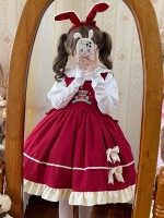 Christmas bear sweet and cute camisole dress Christmas bear sweet and cute camisole dress