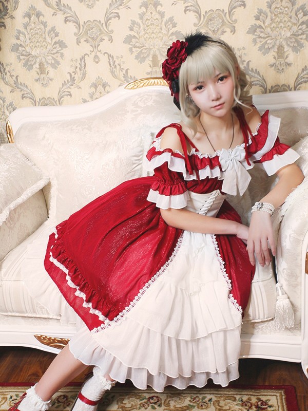 Colourful Fairy Tale High-Waisted One-piece
