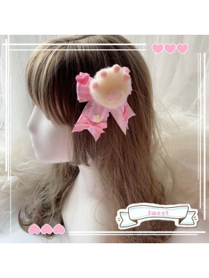 Cute Bear Paw Hair Clip