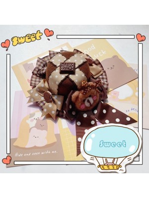 Cute Brown Bear Mini Top Hat