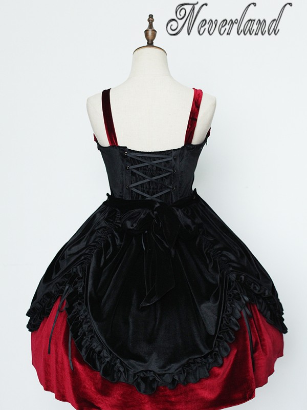 Vintage Dark Night Prayer velvet Lolita Jumperskirt