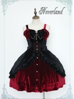 Vintage Dark Night Prayer velvet Lolita Jumperskirt