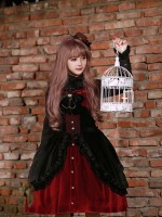 Vintage Dark Night Prayer velvet Lolita Jumperskirt
