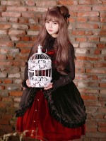 Vintage Dark Night Prayer velvet Lolita Jumperskirt