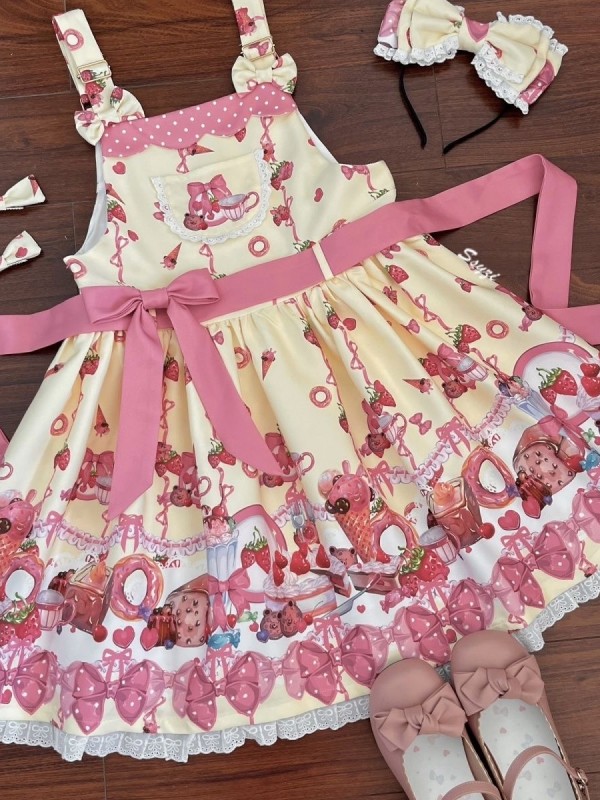 Dessert Party cute sweet print dress Dessert Party cute sweet print dress