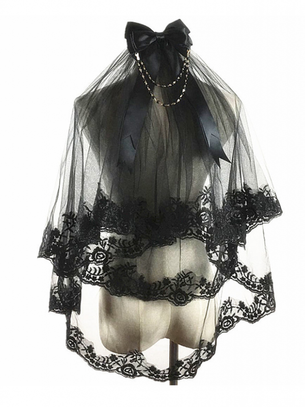 Gothic Lolita Double Lace Veil Gothic Lolita Double Lace Veil
