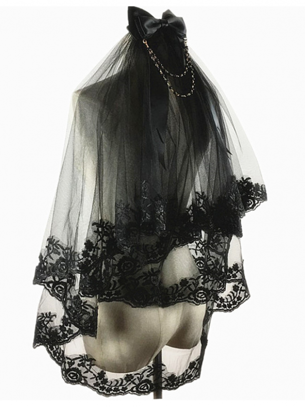 Gothic Lolita Double Lace Veil Gothic Lolita Double Lace Veil
