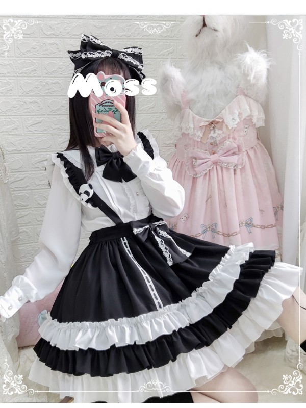 Eieyomi - Black Sugar Suspender Skirt Eieyomi - Black Sugar Suspender Skirt