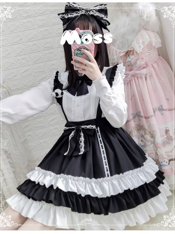 Eieyomi - Black Sugar Suspender Skirt Eieyomi - Black Sugar Suspender Skirt