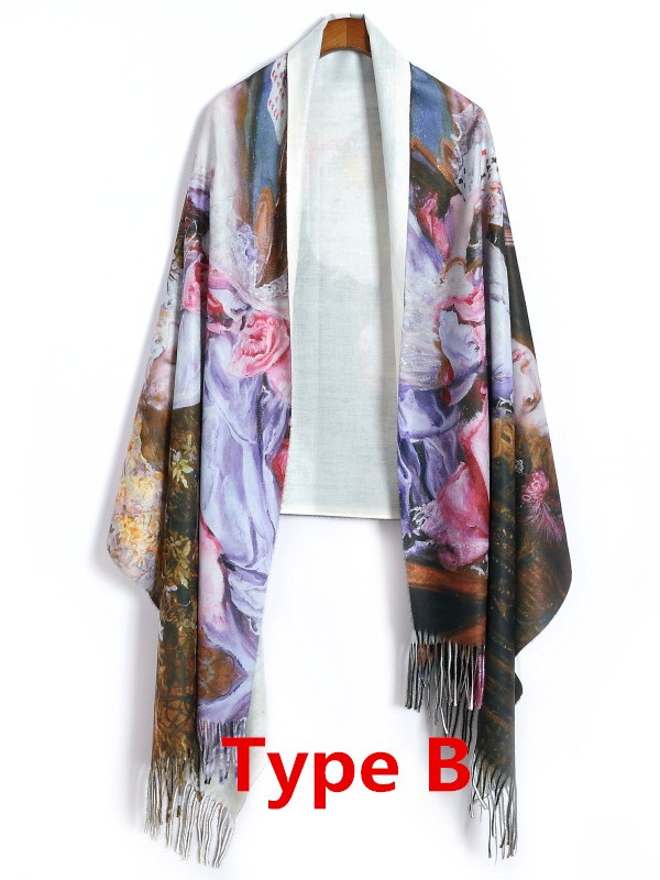 European Oil Painting Scarf 027