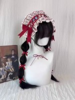Straberry Floral Patchwork Lace red bow Headband Straberry Floral Patchwork Lace red bow Headband
