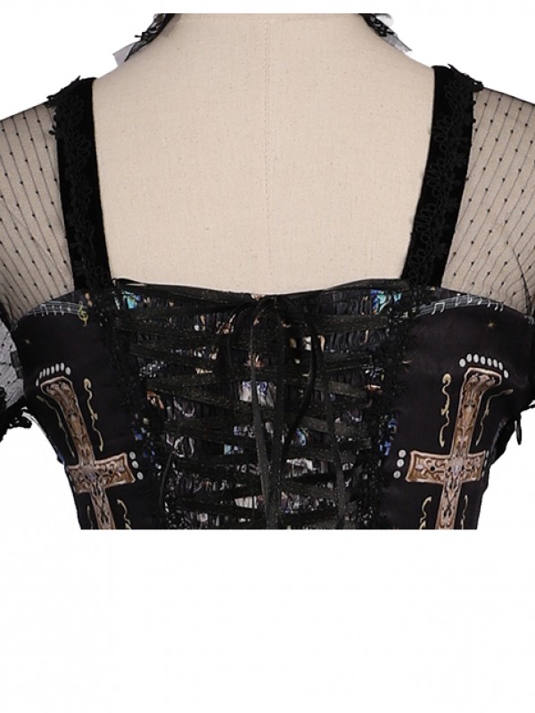 YINGLUOFU - Skull&Butterfly Gothic One-piece YINGLUOFU - Skull&Butterfly Gothic One-piece