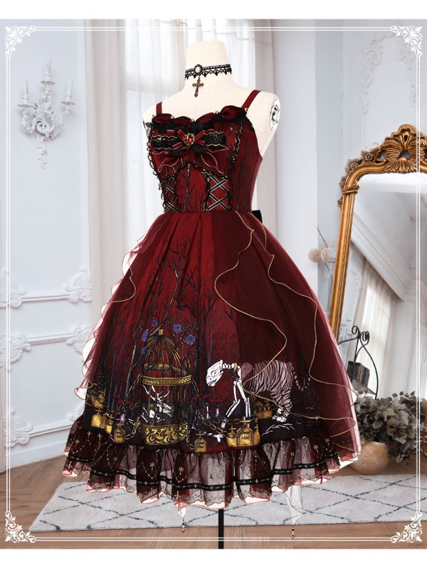 YINGLUOFU - Rotting Forest Gothic Jumperskirt YINGLUOFU - Rotting Forest Gothic Jumperskirt