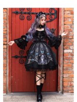 YINGLUOFU - Skull&Butterfly Gothic One-piece YINGLUOFU - Skull&Butterfly Gothic One-piece