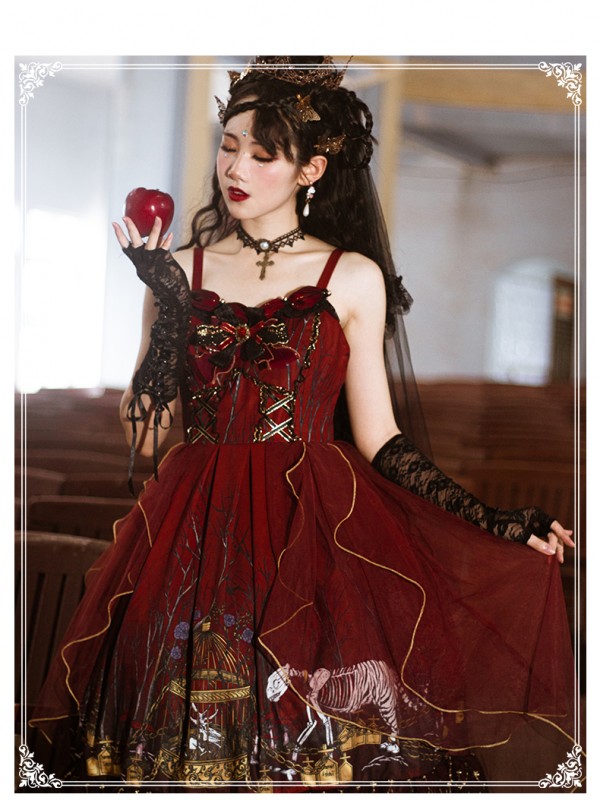 YINGLUOFU - Rotting Forest Gothic Jumperskirt YINGLUOFU - Rotting Forest Gothic Jumperskirt