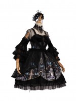 YINGLUOFU - Skull&Butterfly Gothic One-piece YINGLUOFU - Skull&Butterfly Gothic One-piece