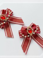 Faux Gemstone Pearl Chain Hair Clips Faux Gemstone Pearl Chain Hair Clips