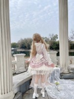 【Floating Dance Music】~Lolita Jumperskirt~Lace Sweet and elegant embroidery Sling skirt 【Floating Dance Music】~Lolita Jumperskirt~Lace Sweet and elegant embroidery Sling skirt