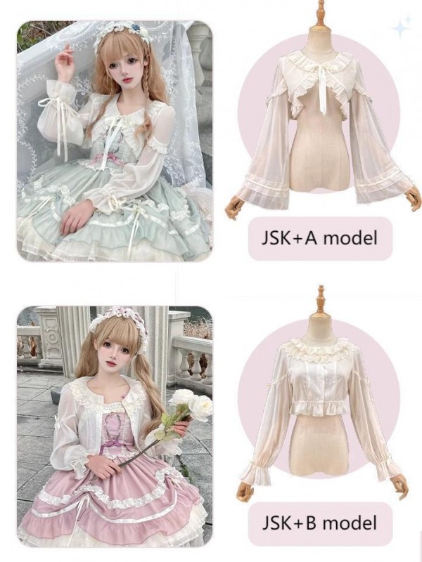 【Floating Dance Music】~Lolita Jumperskirt~Lace Sweet and elegant embroidery Sling skirt 【Floating Dance Music】~Lolita Jumperskirt~Lace Sweet and elegant embroidery Sling skirt