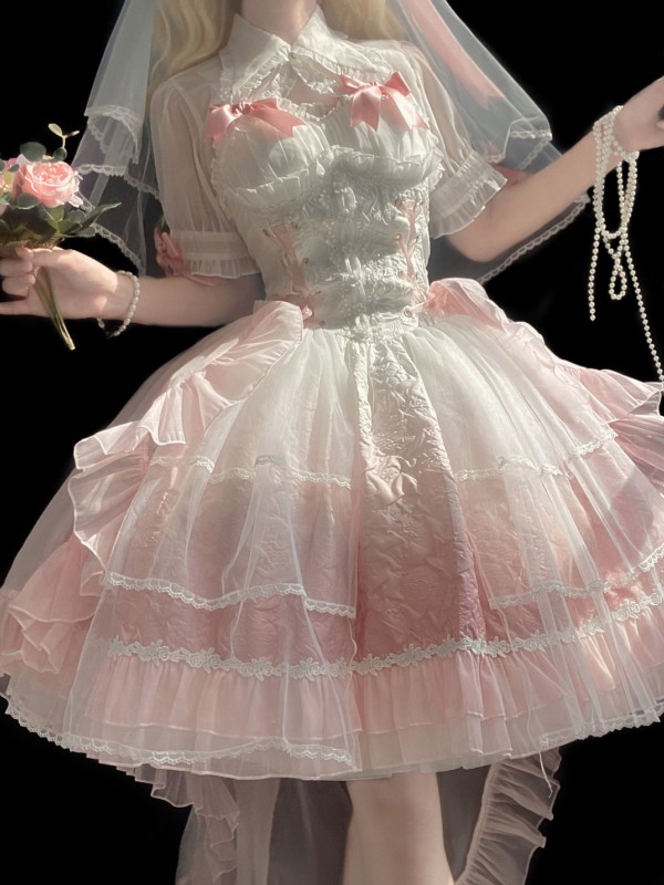 【Fog Love】~Lolita~Wedding style Fairy Jumperskirt 【Fog Love】~Lolita~Wedding style Fairy Jumperskirt