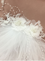 4 Layers Veil with Hair Comb