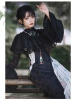 【Frost Moon Night]~Chinese style Improved cheongsam~Combining embroidery and printing~Spring models