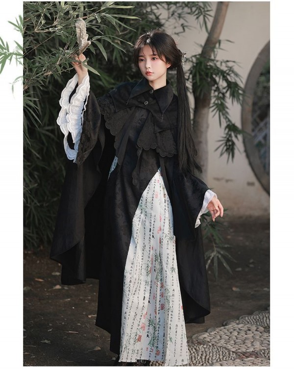 【Frost Moon Night]~Chinese style Improved cheongsam~Combining embroidery and printing~Spring models