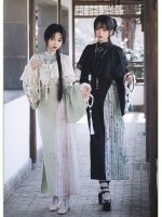 【Frost Moon Night]~Chinese style Improved cheongsam~Combining embroidery and printing~Spring models