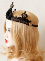 Gothic Black Rose Queen Crown