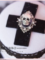 Gothic Skeleton Lace Fringe Mini Hat Gothic Skeleton Lace Fringe Mini Hat