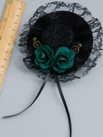 Green Rose Mini Top Hat Brooch Green Rose Mini Top Hat Brooch