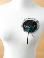 Green Rose Mini Top Hat Brooch Green Rose Mini Top Hat Brooch