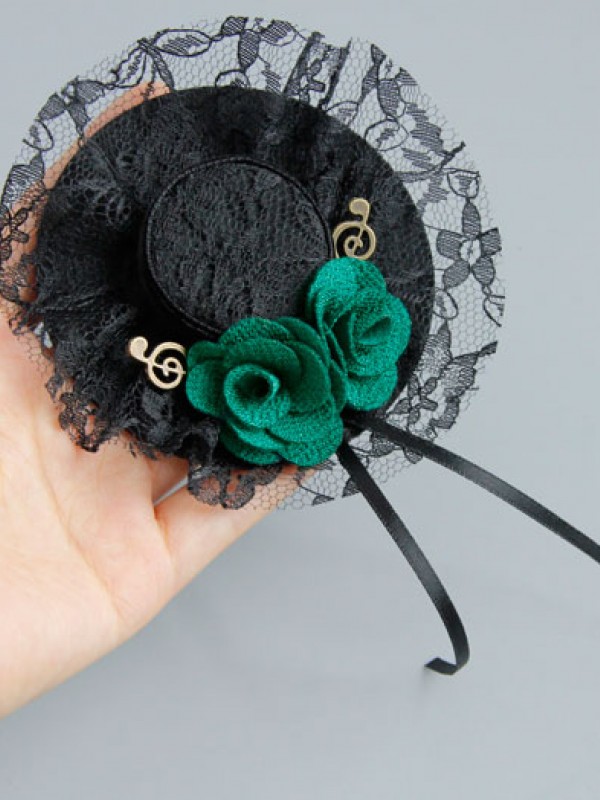 Green Rose Mini Top Hat Brooch Green Rose Mini Top Hat Brooch