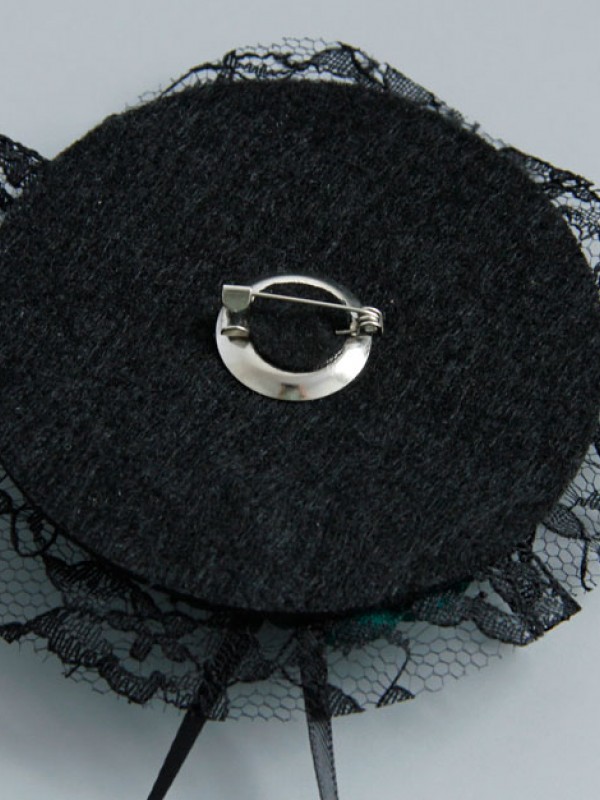 Green Rose Mini Top Hat Brooch Green Rose Mini Top Hat Brooch