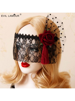 Halloween Red Rose Race Veil