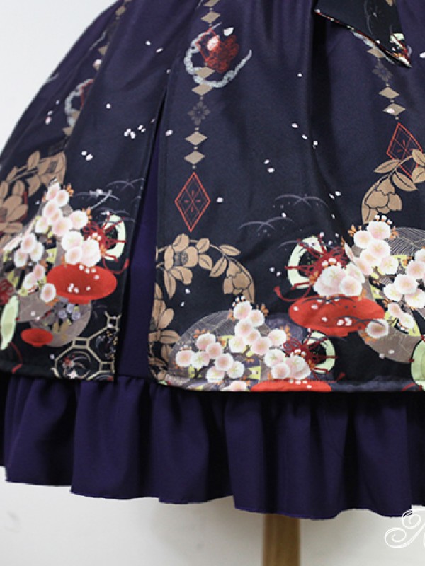 Haunted Night Vintage Prints Lolita JSK Dress Bone Woman Jumperskirt