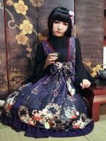 Haunted Night Vintage Prints Lolita JSK Dress Bone Woman Jumperskirt