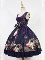 Haunted Night Vintage Prints Lolita JSK Dress Bone Woman Jumperskirt
