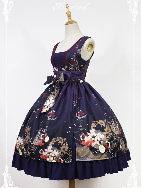 Haunted Night Vintage Prints Lolita JSK Dress Bone Woman Jumperskirt