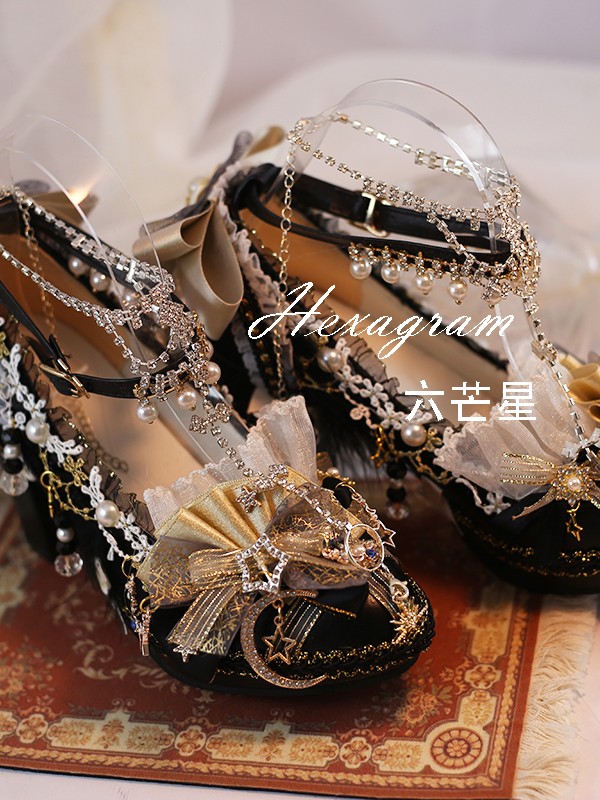Hexagram - Stars and Moon Lolita Shoes Hexagram - Stars and Moon Lolita Shoes