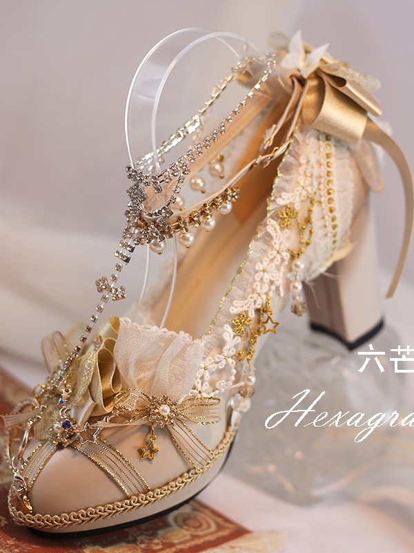 Hexagram - Stars and Moon Lolita Shoes Hexagram - Stars and Moon Lolita Shoes
