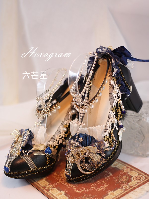 Hexagram - Stars and Moon Lolita Shoes Hexagram - Stars and Moon Lolita Shoes
