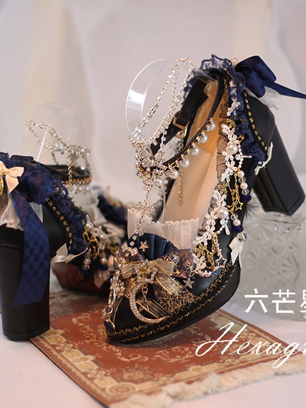Hexagram - Stars and Moon Lolita Shoes Hexagram - Stars and Moon Lolita Shoes