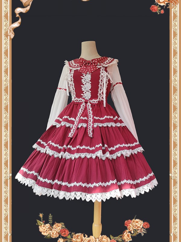 INFANTA Three Section Cake Tree JSK Autumn Dress INFANTA Three Section Cake Tree JSK Autumn Dress